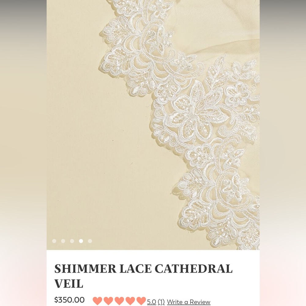 Ivory Lace Cathedral Wedding Veil
